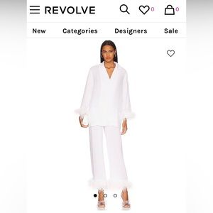 🤍 SLEEPER Pajama Set with Feathers in White Size: M 🤍